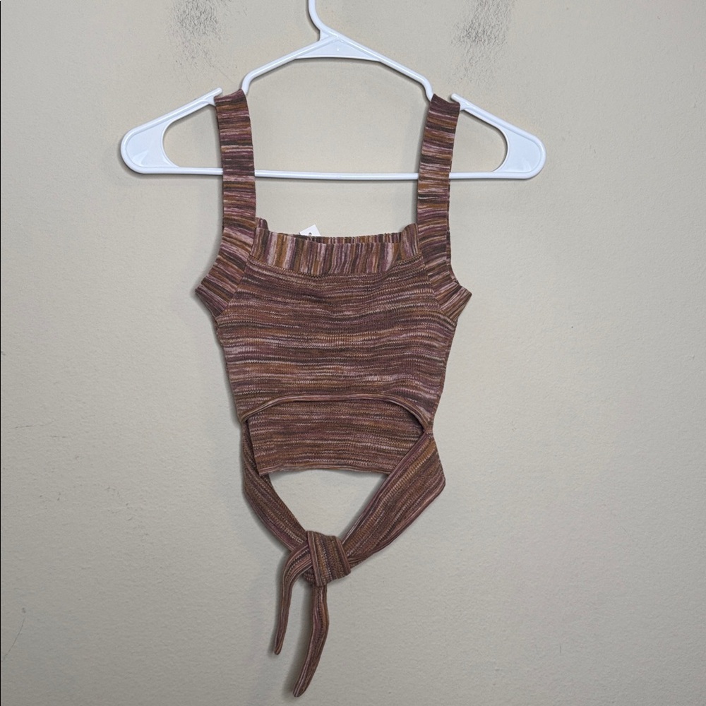 Madewell Space Dyed Tie Back Crop Sweater Tank - Picture 10 of 13